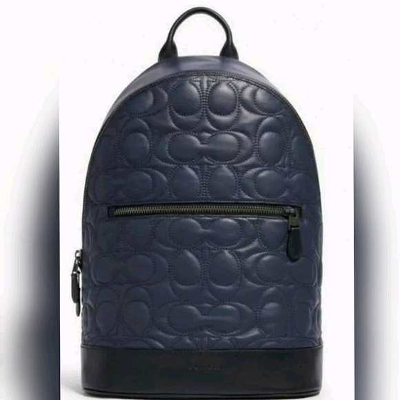 Coach Signature Leather Designer BACKPACK bag - Picture 3 of 11